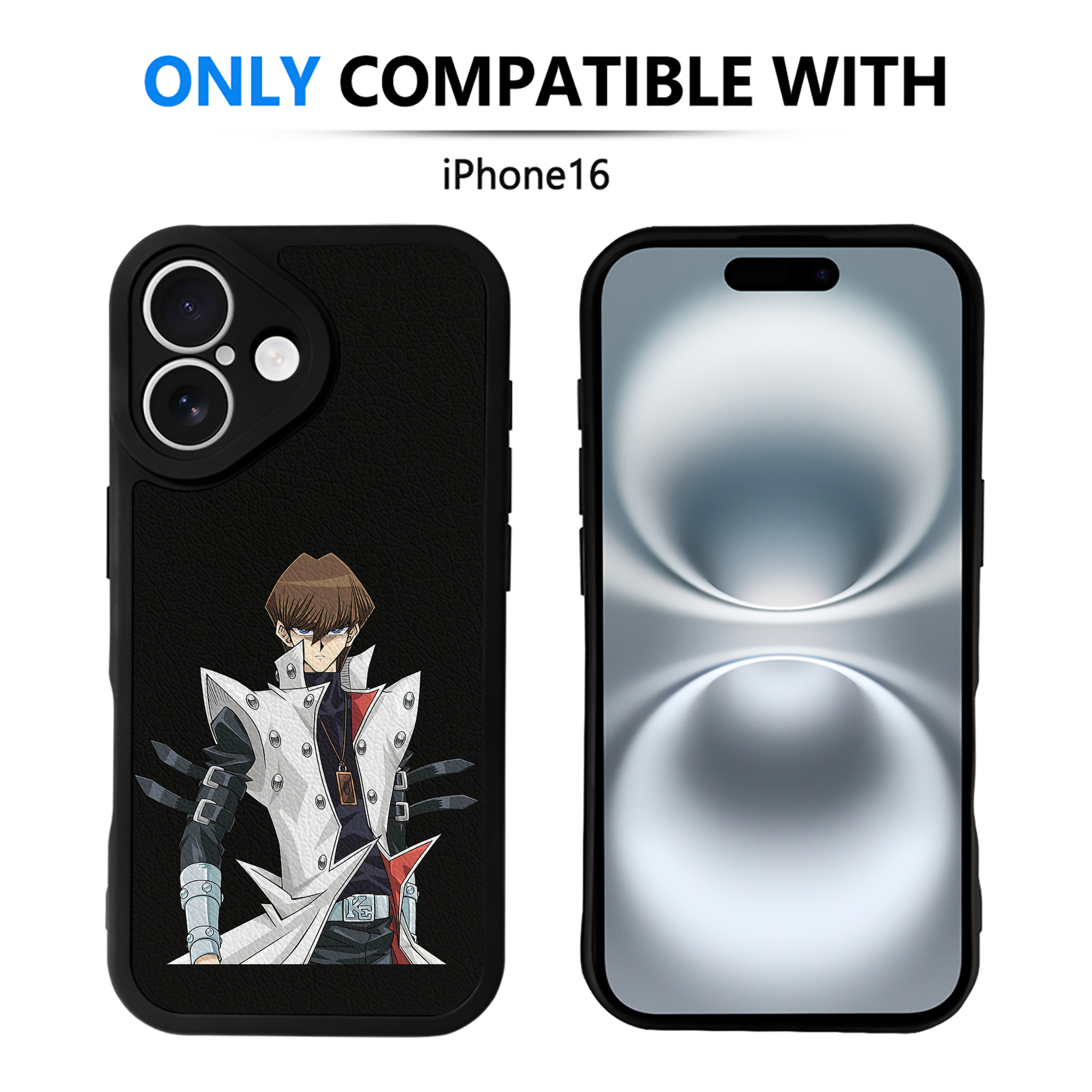遊☆戯☆王 Yu-Gi-Oh! 【iPhone 16シリーズ対応】シリコンスマホケース（レザー調） 材質：シリコン